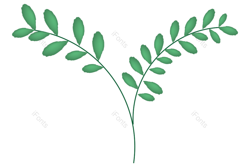 绿叶图片,花卉元素,花草PNG,水彩免抠素材